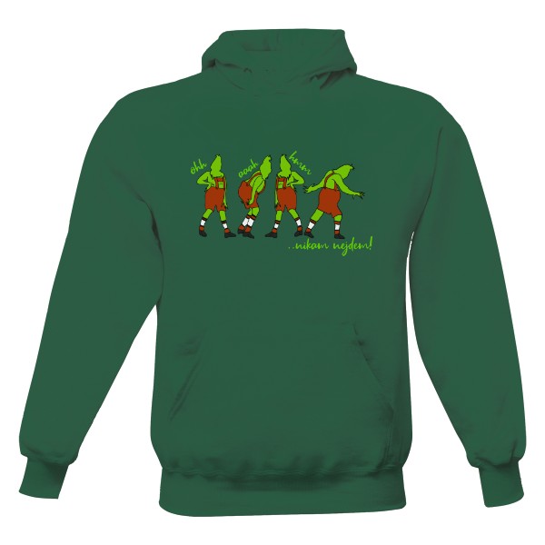 Pánska mikina s kapucňou s potlačou Grinch - nikam nejdem!