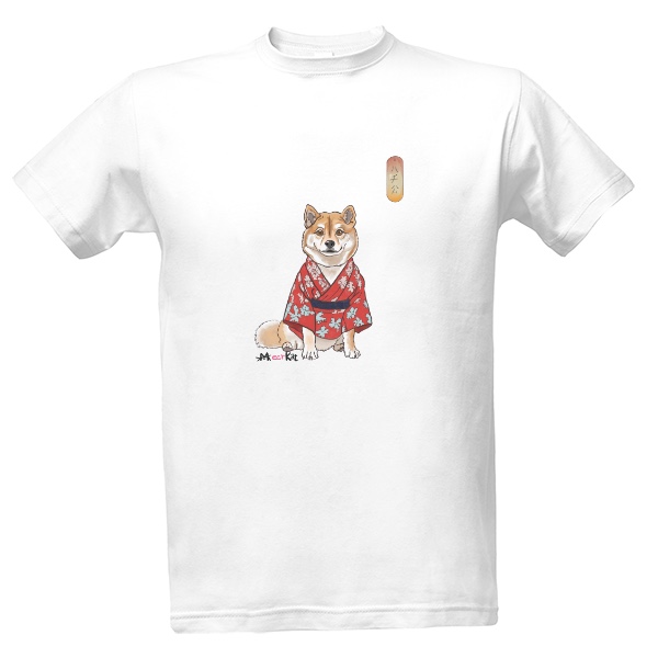 Tričko s potlačou Shiba Inu Hačiko
